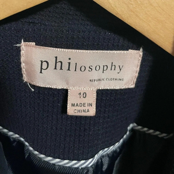 Philosophy Republic Clothing women dress jacket navy‎ size 10 - Picture 4 of 5
